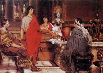 Sir Lawrence Alma-Tadema : Catullus at Lesbia's